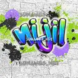 nijil in Graffiti Grunge style - 3D name wallpaper