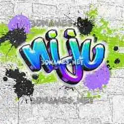 niju in Graffiti Grunge style - 3D name wallpaper