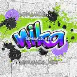 nika in Graffiti Grunge style - 3D name wallpaper