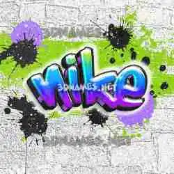 nike in Graffiti Grunge style - 3D name wallpaper