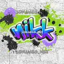 nikk in Graffiti Grunge style - 3D name wallpaper