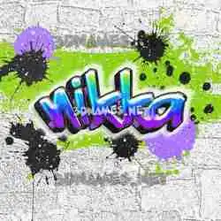 nikka in Graffiti Grunge style - 3D name wallpaper