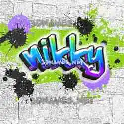 nikky in Graffiti Grunge style - 3D name wallpaper