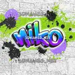niko in Graffiti Grunge style - 3D name wallpaper
