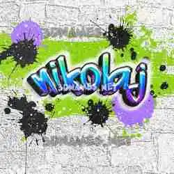 nikolaj in Graffiti Grunge style - 3D name wallpaper