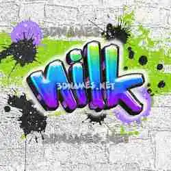 nilk in Graffiti Grunge style - 3D name wallpaper