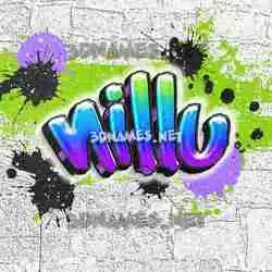 nillu in Graffiti Grunge style - 3D name wallpaper