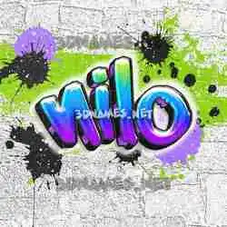 nilo in Graffiti Grunge style - 3D name wallpaper