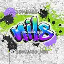nils in Graffiti Grunge style - 3D name wallpaper