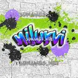 nilurvi in Graffiti Grunge style - 3D name wallpaper