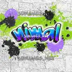 nimal in Graffiti Grunge style - 3D name wallpaper