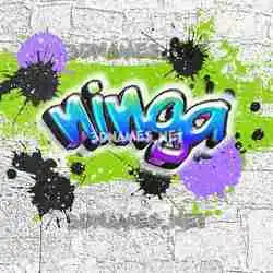 ninga in Graffiti Grunge style - 3D name wallpaper