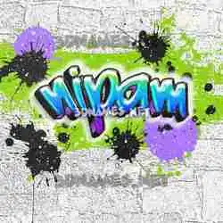 nipam in Graffiti Grunge style - 3D name wallpaper