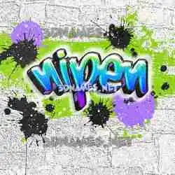 nipen in Graffiti Grunge style - 3D name wallpaper