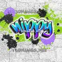 nippy in Graffiti Grunge style - 3D name wallpaper