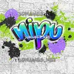 nipu in Graffiti Grunge style - 3D name wallpaper