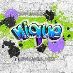 nique in Graffiti Grunge style - 3D name wallpaper
