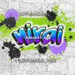 nirai in Graffiti Grunge style - 3D name wallpaper