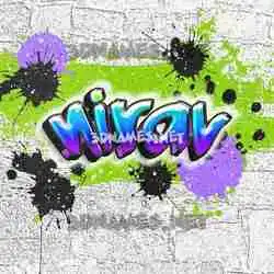 nirav in Graffiti Grunge style - 3D name wallpaper