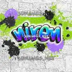 niren in Graffiti Grunge style - 3D name wallpaper