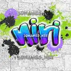 niri in Graffiti Grunge style - 3D name wallpaper