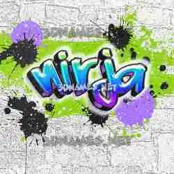 nirja in Graffiti Grunge style - 3D name wallpaper