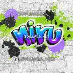 niru in Graffiti Grunge style - 3D name wallpaper