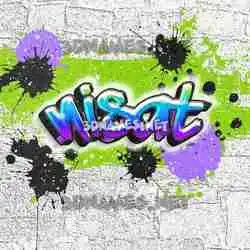nisat in Graffiti Grunge style - 3D name wallpaper