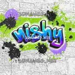 nishy in Graffiti Grunge style - 3D name wallpaper