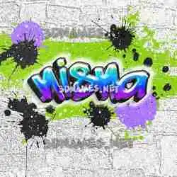 nisna in Graffiti Grunge style - 3D name wallpaper