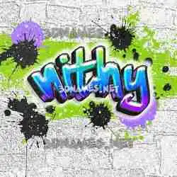 nithy in Graffiti Grunge style - 3D name wallpaper