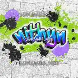 nithyn in Graffiti Grunge style - 3D name wallpaper