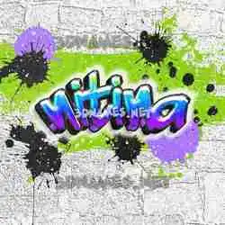 nitina in Graffiti Grunge style - 3D name wallpaper