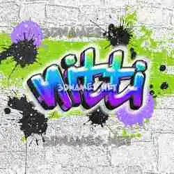 nitti in Graffiti Grunge style - 3D name wallpaper