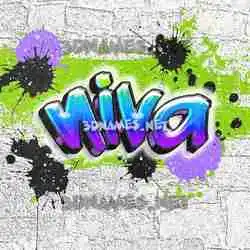niva in Graffiti Grunge style - 3D name wallpaper