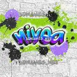 nivea in Graffiti Grunge style - 3D name wallpaper