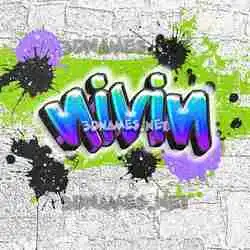 nivin in Graffiti Grunge style - 3D name wallpaper