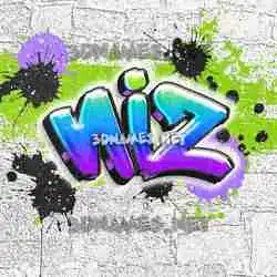 niz in Graffiti Grunge style - 3D name wallpaper