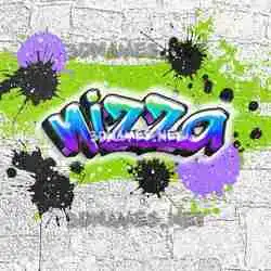 nizza in Graffiti Grunge style - 3D name wallpaper