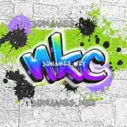 nkc in Graffiti Grunge style - 3D name wallpaper