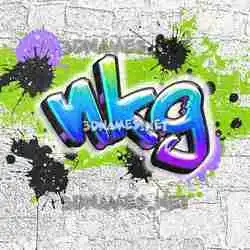 nkg in Graffiti Grunge style - 3D name wallpaper