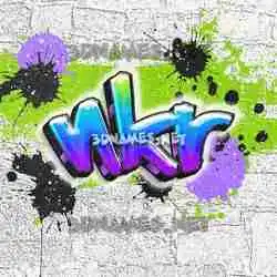 nkr in Graffiti Grunge style - 3D name wallpaper