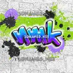 nmk in Graffiti Grunge style - 3D name wallpaper