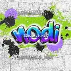 nodi in Graffiti Grunge style - 3D name wallpaper