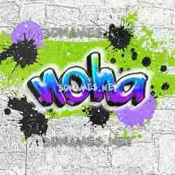 noha in Graffiti Grunge style - 3D name wallpaper