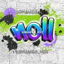 noll in Graffiti Grunge style - 3D name wallpaper