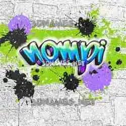 nompi in Graffiti Grunge style - 3D name wallpaper