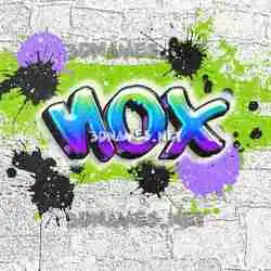 nox in Graffiti Grunge style - 3D name wallpaper