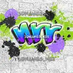nrr in Graffiti Grunge style - 3D name wallpaper