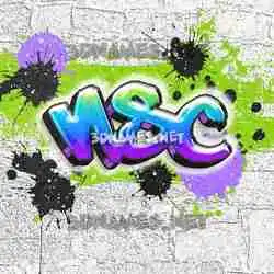 nsc in Graffiti Grunge style - 3D name wallpaper